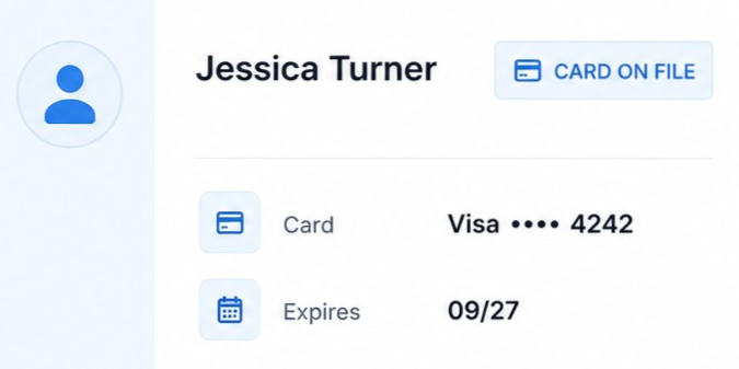 See who has a card on file