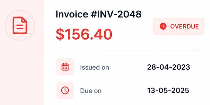 Easily follow up on unpaid invoices