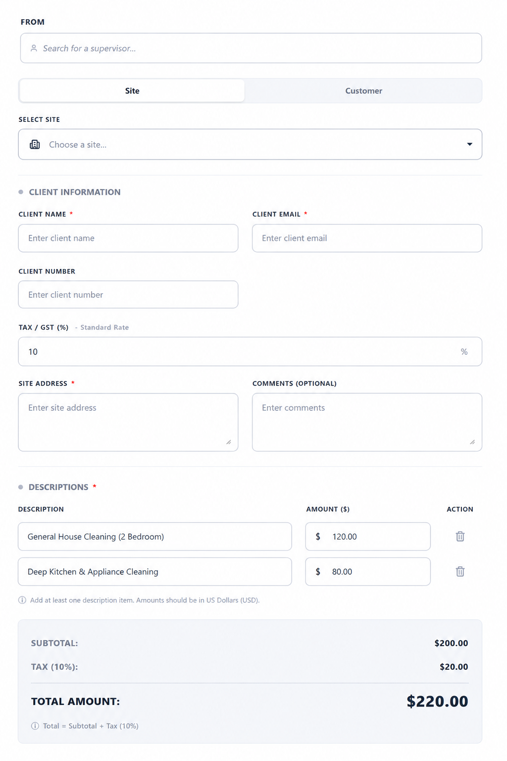 Clean Assign Booking Form
