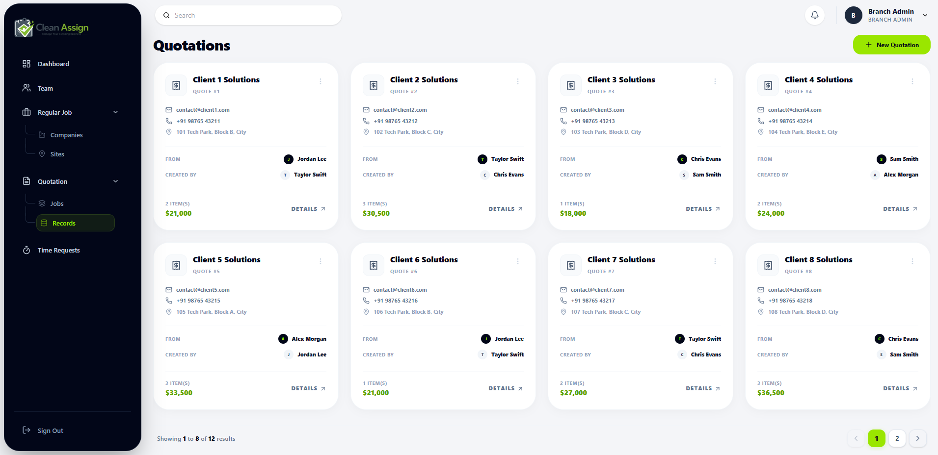Clean Assign Booking Form Preview